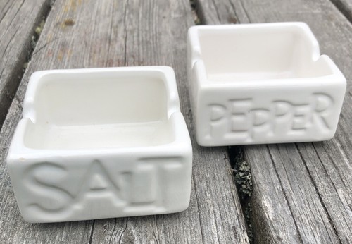 Vtg porcelain salt pepper - porcelain,