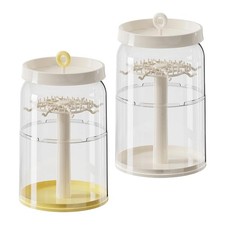 Vitrine transparente pour poupées, boîte de rangement rotative à 360° pour