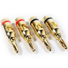 4X 4Mm Bananes Plaquées Or