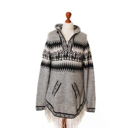 Pull épais femme alpaca gris - pull,