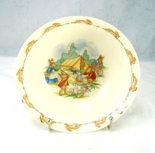 Bol À Céréales Bunnykins Royal Doulton En Porcelaine Fine 'Campsite' Excellent