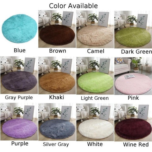 Tapis salon peluche - salon, rond