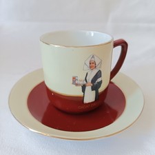 ANCIENNE TASSE PUBLICITAIRE ET SA SOUS TASSE CACAO DROSTE