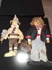 2 Ancienne Marionnettes En Bois Et Tissu Vintage Marionnette Ou Deco A Voir 