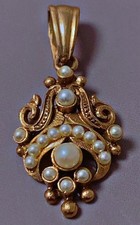 Ancien pendentif vermeil or