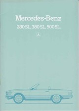 Catalogue Brochure Mercedes 280 SL / 380 SL / 500 SL R107 09/1982 France