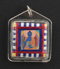 Talisman Amulette Bouddhiste -  Bouddha Médecine Tsa Tsa  -  Bouddhisme # 7635