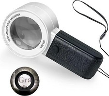 Loupe de bijoutier grossissante 30x avec 3 LED et lumière Uv - lentilles anti