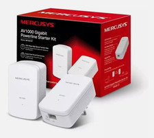 Boitier CPL 2 Prise CPL Fibre avec 1 Port Gigabit 1000Mbps 2câbles Ethernet RJ45