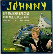 JOHNNY HALLYDAY Les Mauvais Garçons 1964 Imprimerie Richir EP Philips 45T