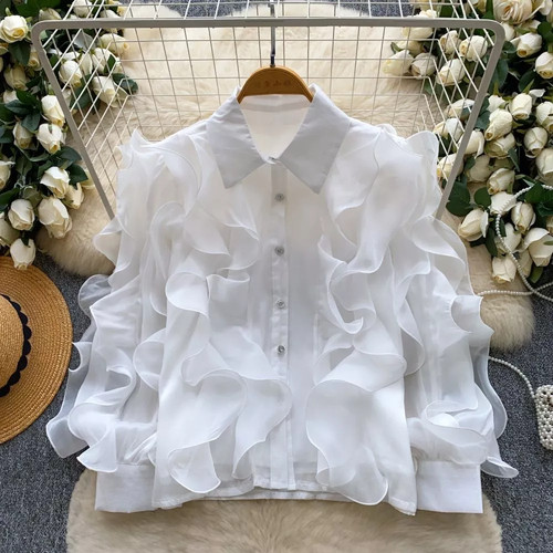 Chemise élégant blanc avec - blanc,