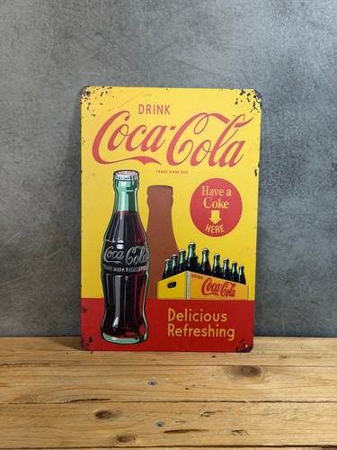 Plaque métal coca - plaque, coca-cola