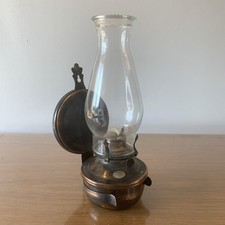 Lampe A Pétrole Murale Cuivre Avec Son Verre 