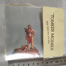 soldat kit plomb 54 mm - TOMKER MODELS - indien boy with dog