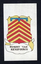 1800 Egmont Kenenburch Hollande Egmond Blason Gravure En Cuivre