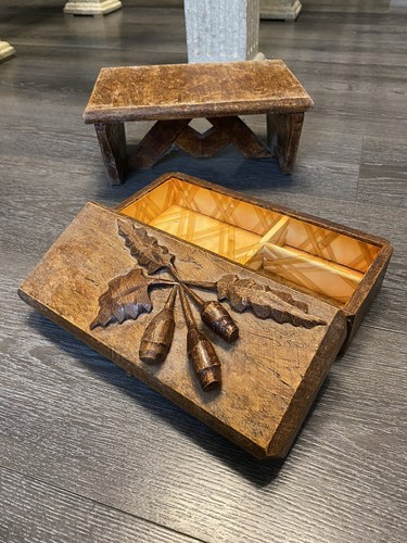 Ancien tabouret repose pied - tabouret,