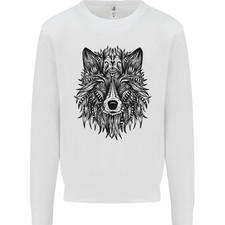 Sweat À Capuche Enfant Mandala Tribal Loup