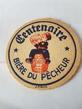 Ancien sous Bock bière  du PECHEUR recto verso différent recto- verso différent
