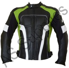 Blouson Moto Cuir NINJA neXus - Veste Motard - CE Protégé  - Pour Kawasaki