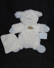 ?DOUDOU ET COMPAGNIE DC2418 Mouton Mouchoir Blanc Bleu Agneau Peluche 18 Cm TBE