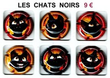 CAPSULES  de  CHAMPAGNE LES CHATS NOIRS