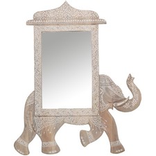 Boho Miroir Déco Mural de Couloir Vestiaire Nspiegel Sale Bain Bois 75cm