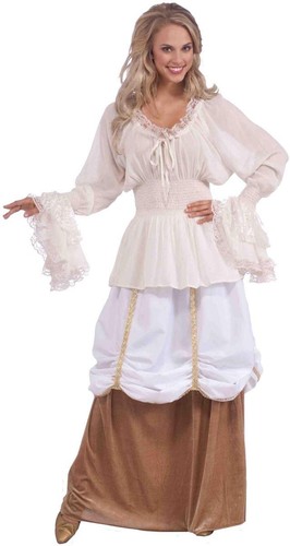 Costume médiéval femme blanc - médiéval,
