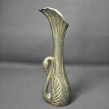 Vase Cygne soliflore vase argenté? décoration royale vintage art de la table