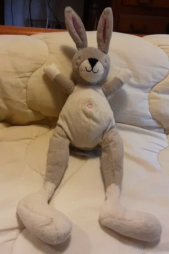 Doudou peluche lapin gris - doudou, et