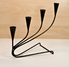 Bougeoir suédois, candélabre, fer peint, Suède, années 1940 / 1950