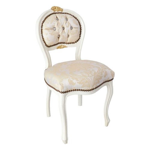 Chaise tissu rouge damassé - chaise,