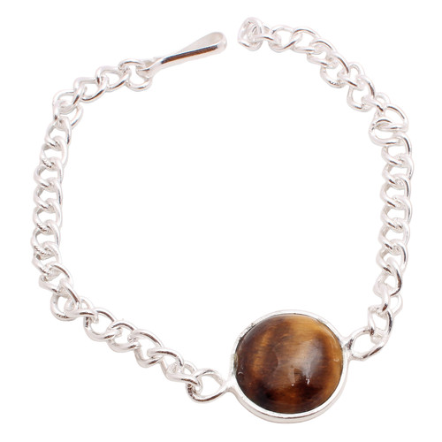 Tigre eye gemme plaqué argent - plaqué,