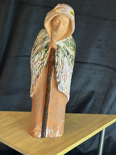 Statue moine céramique