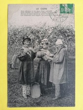 CPA VIE NORMANDE Costume Type Normand POMMIERS POMMES Légende du CIDRE