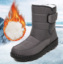 bottes neige hiver chaudes confortable pluie confortable grise imperméable femme