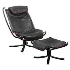 Fauteuil Poltrona Frau Viking Vintage Cuir Italie Années 80 Original