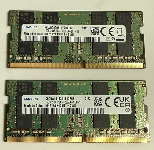 2x16 samsung ddr4 - 32, go