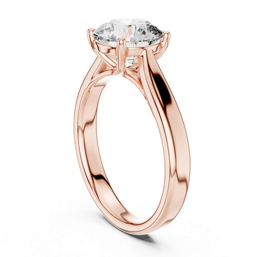 Bague diamant ronde certifiée