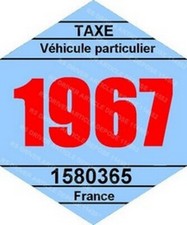 vignette fiscale 1967 pour