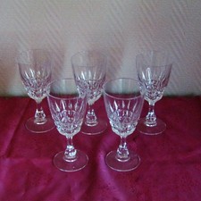 5 verres a liqueur cristal