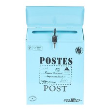 Boîte aux lettres murale vintage en fer avec serrure, fournitures pour la maison