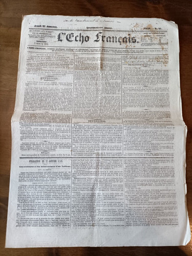 Vieux journal l echo - -, l'echo