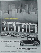 PUBLICITE MATHIS VOITURE QUI