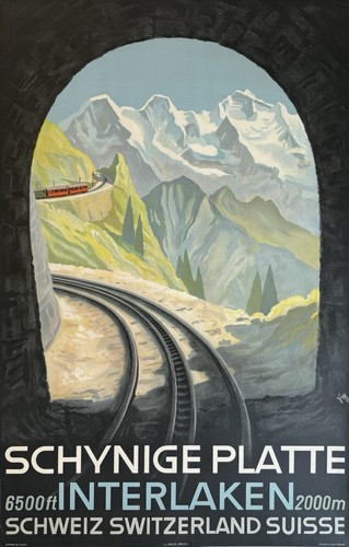 Affiche originale interlaken - affiche,