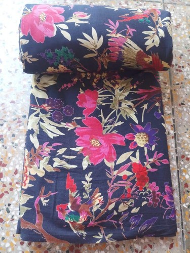 Oiseau imprimé coton chiffon - imprimé,
