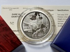 COFFRET 10 EURO TGV GARE DU NORD GARE SAINT PANCRAS EUROSTAR 2013 ARGENT BE