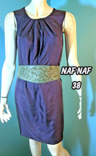 Valeur 35 euros Naf Naf Taille 38 Neuf  ceinture cuir femme gris vert army