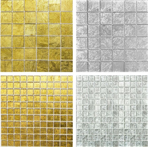 Pâte verre mosaïque doré - de,