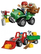 Lego Duplo La Ferme 2 lots 5647+5645 le gros tracteur et le quad complets