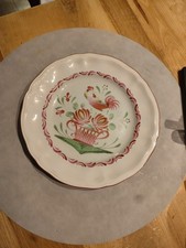 ASSIETTE FAIENCE ST CLEMENT DECOR COQ fleurs décoration collection